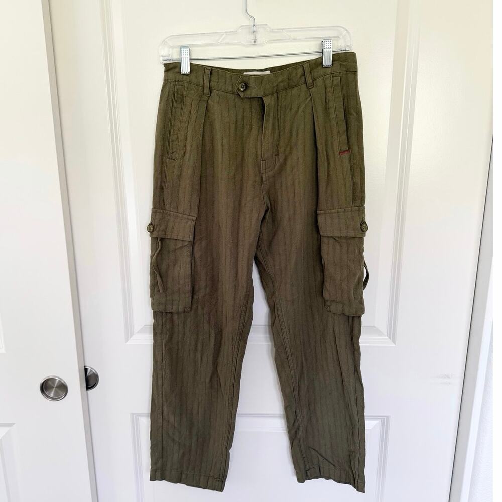 Honor The Gift Linen Blend C-Fall Retro Cargo Pant Green 28